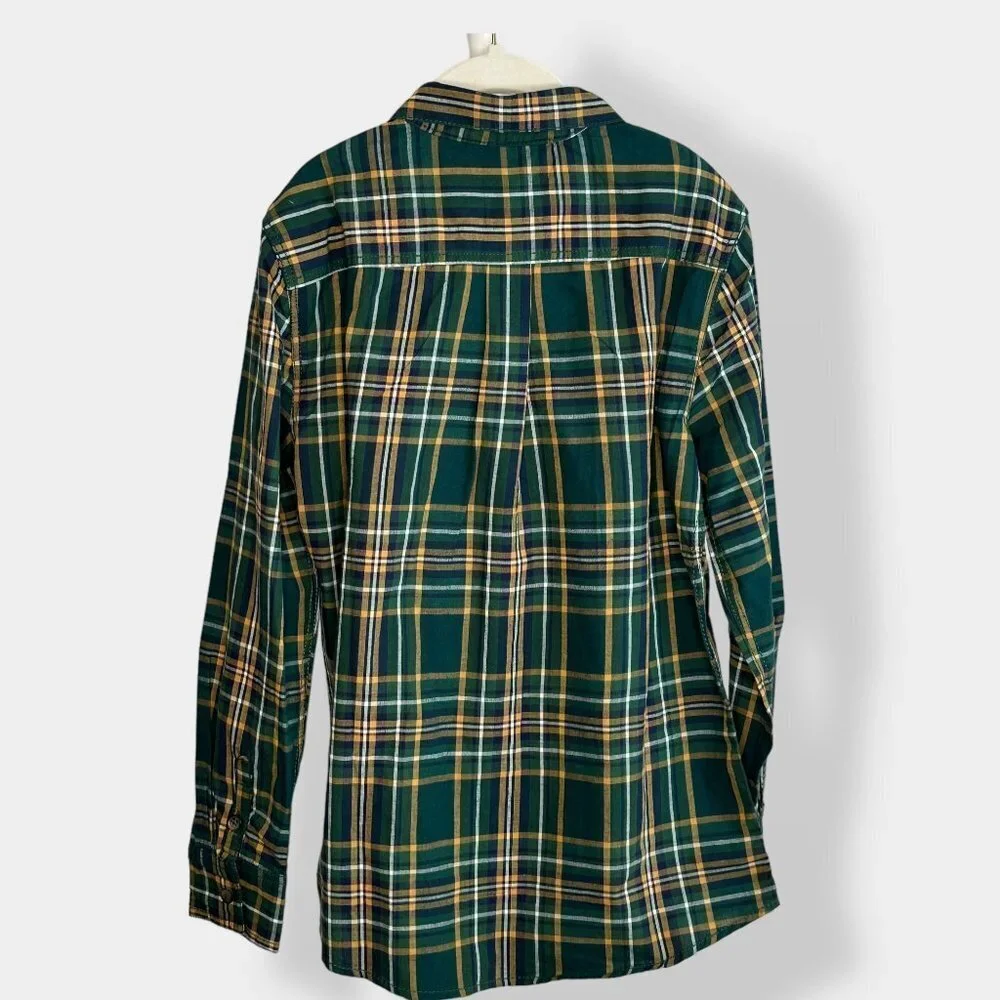 Tommy Bahama Green Plaid Boys Button Up‎ Shirt